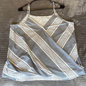 XL flowy tank top - Gray and white